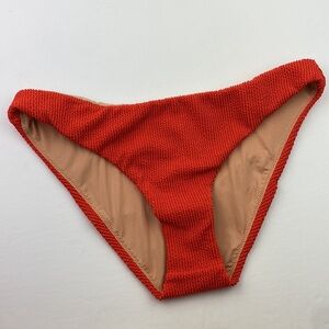 NWT J. Crew | Orange Scarlet Scrunchie Hipster Bikini Bottoms L